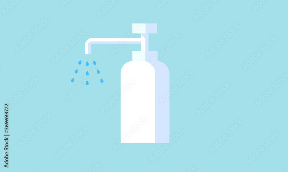 Simple vector illustration of disinfection bottle Simple vector illustration of disinfection bottle