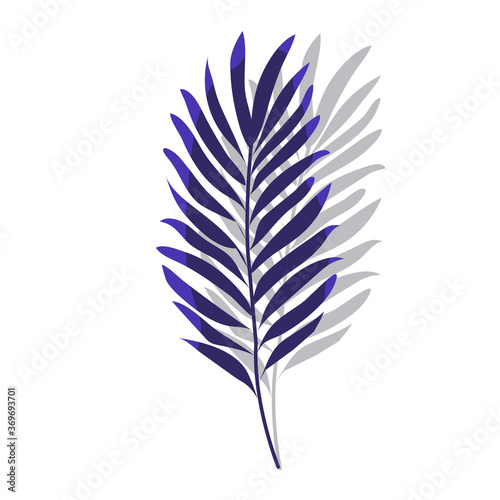Tropical palm leaf icon. Vector illustration