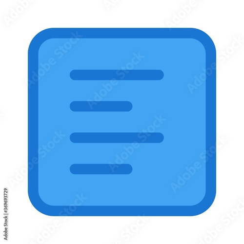 Paragraph left alignment icon - vector illustration. Text editor left align symbol.
