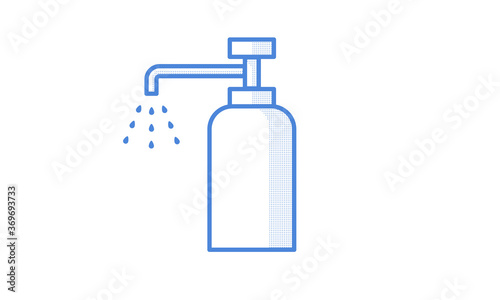 Simple vector illustration of disinfection bottle