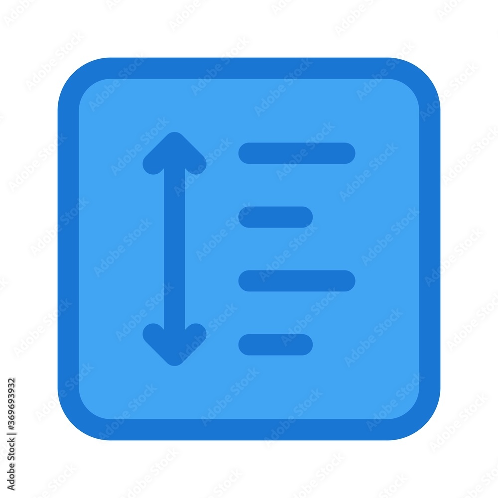 Format line spacing vector icon isolated on white background. Format line spacing vector icon isolated on white background.