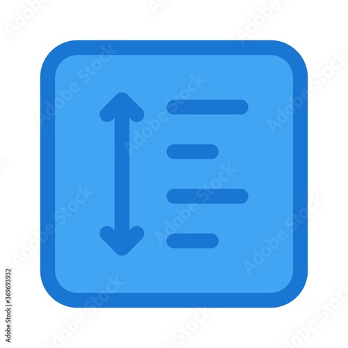 Format line spacing vector icon isolated on white background.