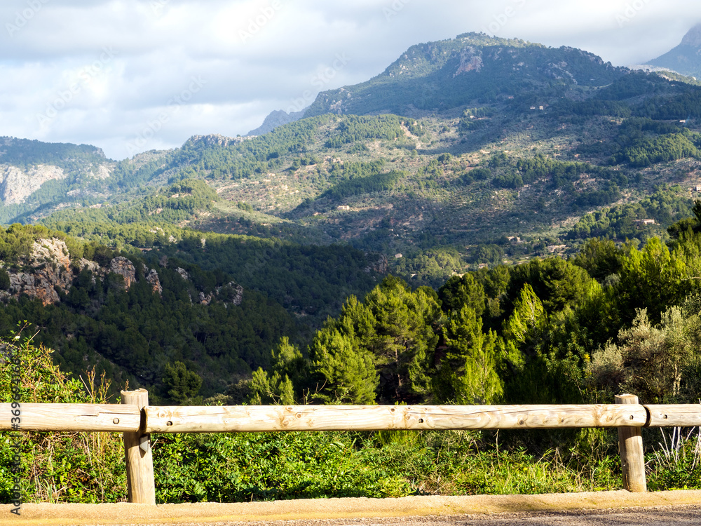 mountain landscape with fence Soller, Mallorca