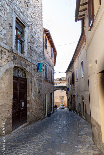 architecture of streets and buildings in the center of amelia © Federico