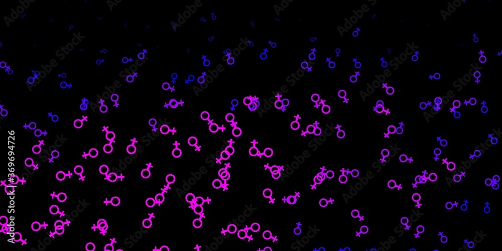 Dark Purple, Pink vector template with esoteric signs.
