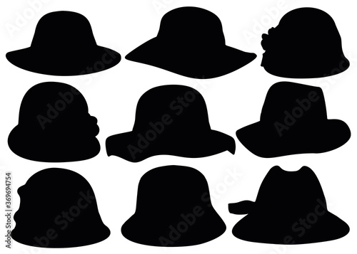Women's hats in the set.