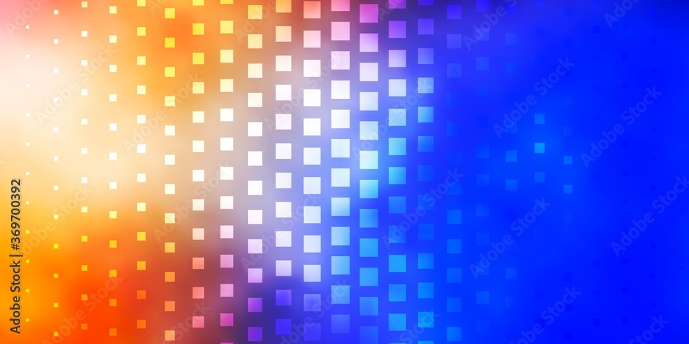 Light Blue, Yellow vector background in polygonal style. Colorful illustration with gradient rectangles and squares. Pattern for commercials, ads.