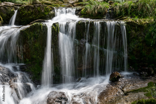longexposure of a waterfall at Griessbach Falls in Berner Oberland