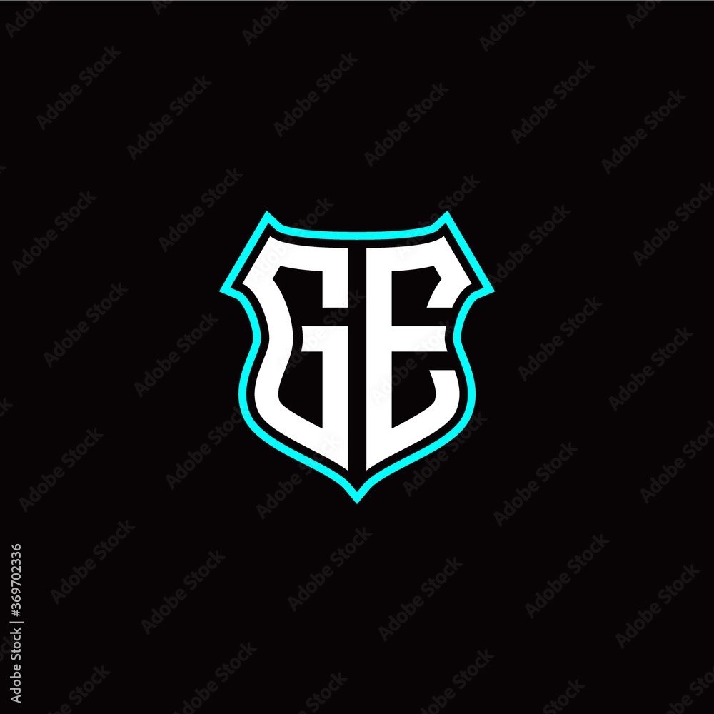 G E initials monogram logo shield designs modern G E initials monogram logo shield designs modern