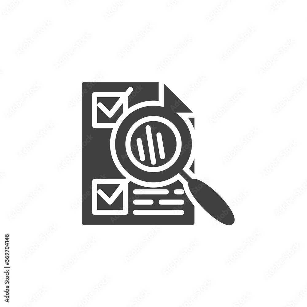 Voting and an election vector icon. filled flat sign for mobile concept and web design. Ballot page and magnifying glass glyph icon. Symbol, logo illustration. Vector graphics Voting and an election vector icon. filled flat sign for mobile concept and web design. Ballot page and magnifying glass glyph icon. Symbol, logo illustration. Vector graphics