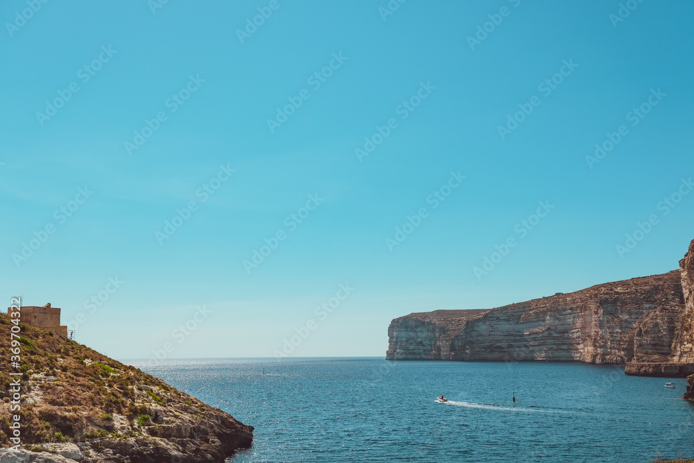 Cliffs of Gozo at sunset. Cliffs of Gozo at sunset.