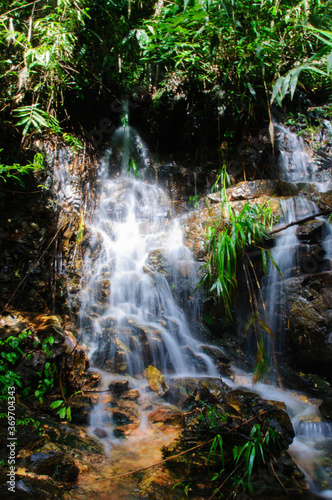 Fototapeta Naklejka Na Ścianę i Meble -  Beautiful Lush Waterfall