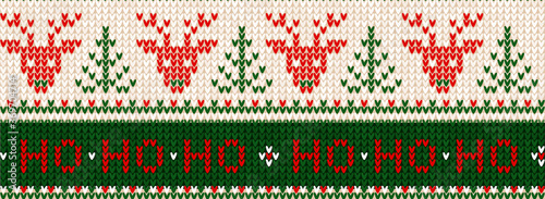 Ugly sweater Merry Christmas party ornament background seamless pattern