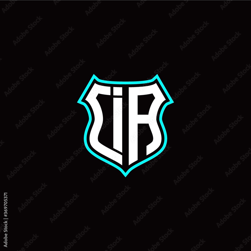 I A initials monogram logo shield designs modern