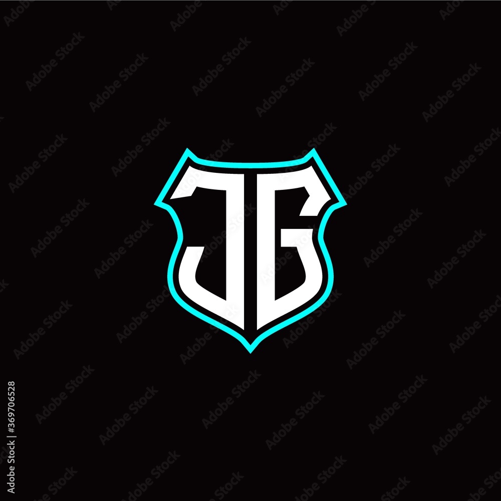 J G initials monogram logo shield designs modern J G initials monogram logo shield designs modern