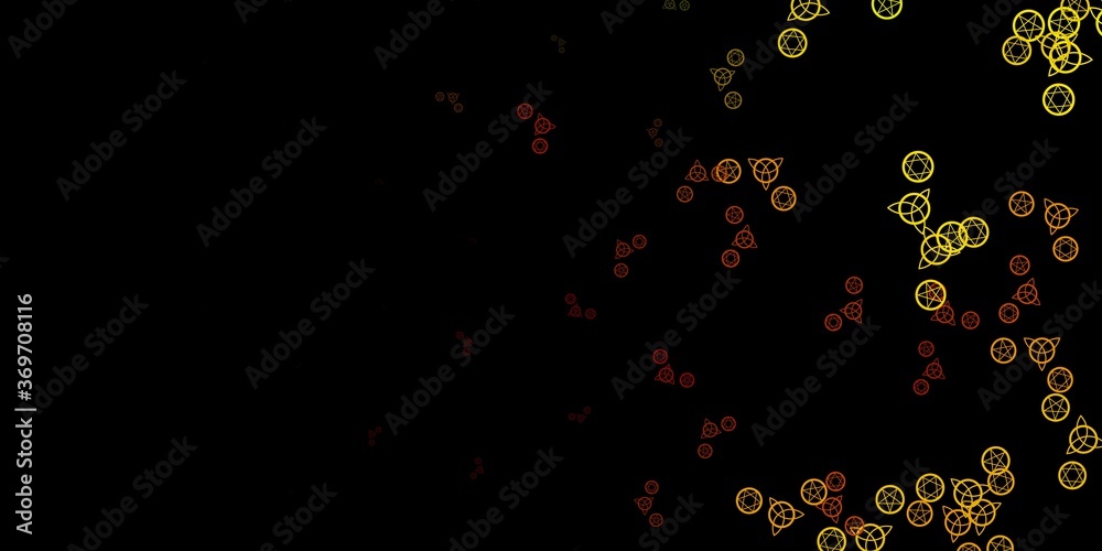 Dark Red, Yellow vector texture with religion symbols. Dark Red, Yellow vector texture with religion symbols.
