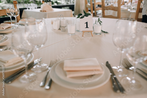 Table setting in the restaurant number 1