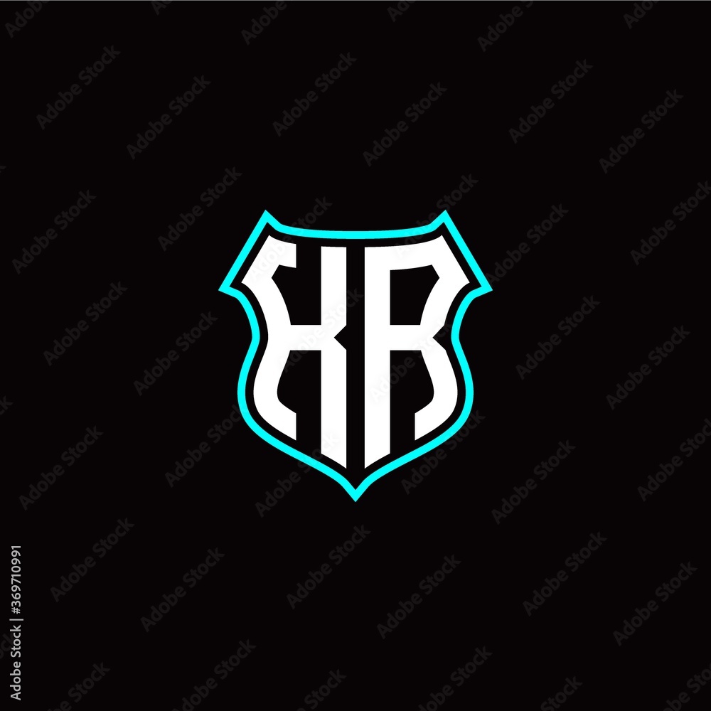 K R initials monogram logo shield designs modern