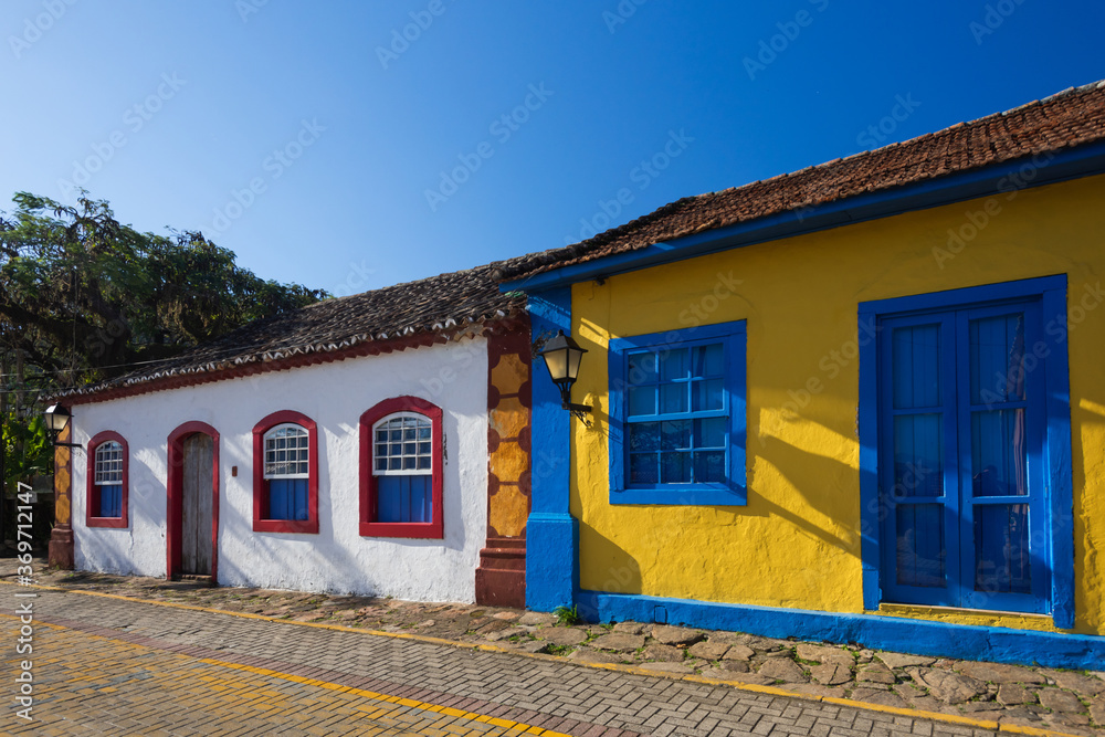 Typical colonial (Portuguese) house in Santo Antonio de Lisboa village, tourist destination in Florianopolis