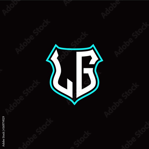 Free Download L G initials monogram logo shield designs modern - GFXLoad