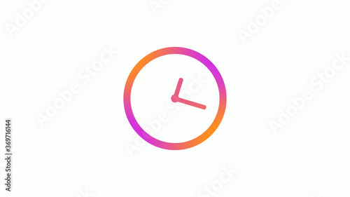 Free Download Amazing counting down clock icon on white background,Clock icon - GFXLoad