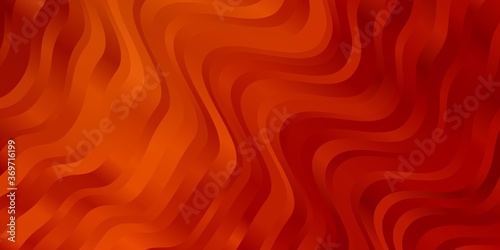 Light Orange vector pattern with wry lines. Colorful illustration in abstract style with bent lines. Pattern for commercials, ads.