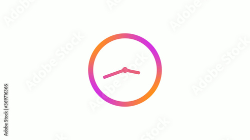 Free Download Amazing counting down clock icon on white background,Clock icon - GFXLoad