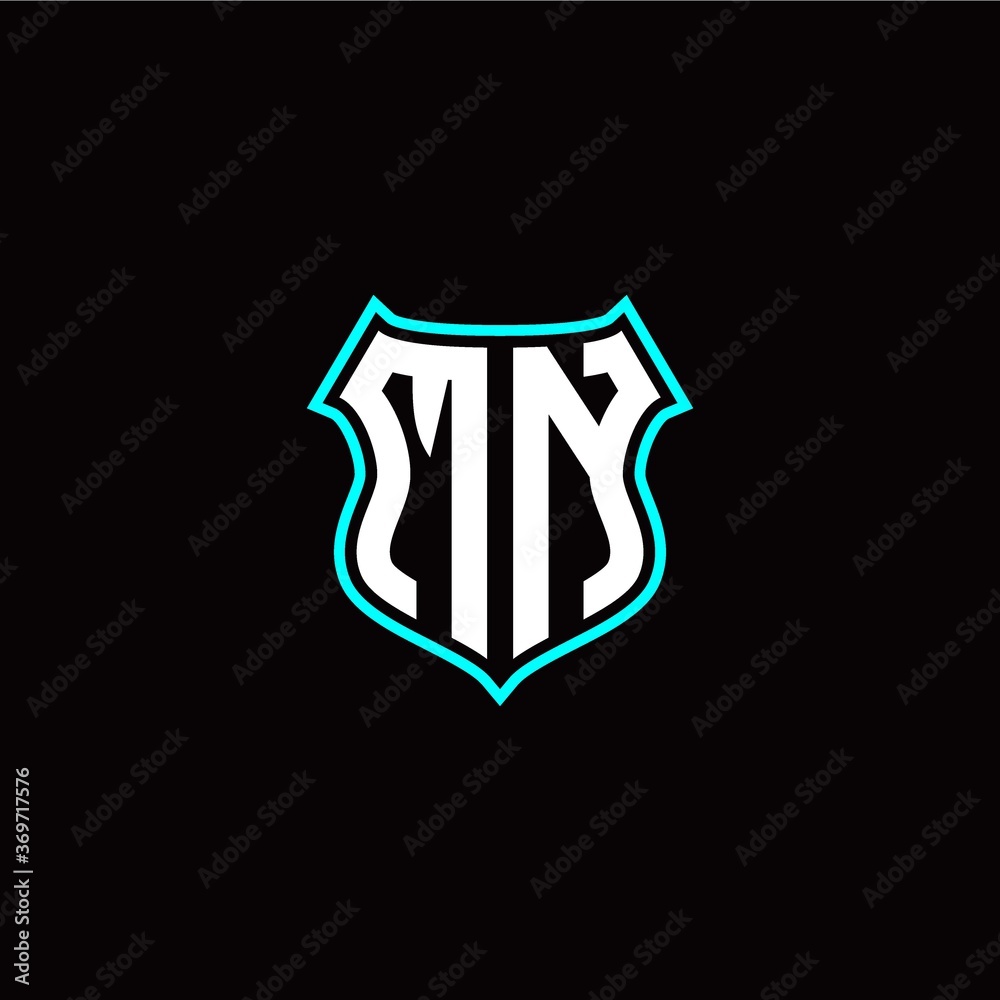 M N initials monogram logo shield designs modern M N initials monogram logo shield designs modern
