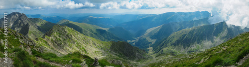 View from Negoiu peak, Fagaras Mountains, Romania
