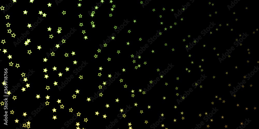 Dark Green, Yellow vector pattern with abstract stars. Colorful illustration with abstract gradient stars. Pattern for wrapping gifts. Dark Green, Yellow vector pattern with abstract stars. Colorful illustration with abstract gradient stars. Pattern for wrapping gifts.