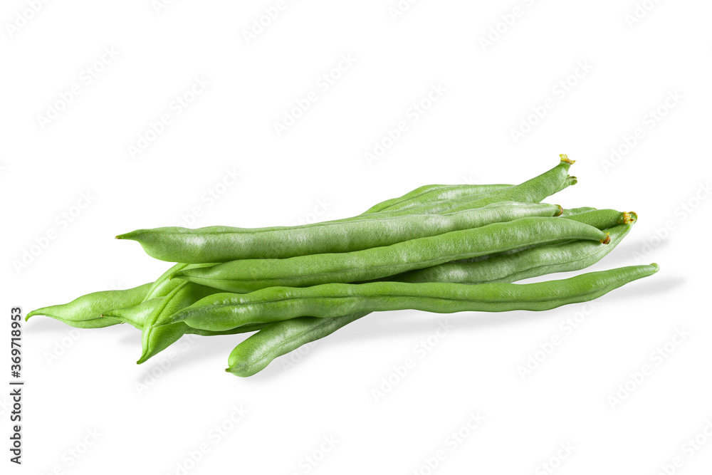 Green beans isolated on a white background Green beans isolated on a white background