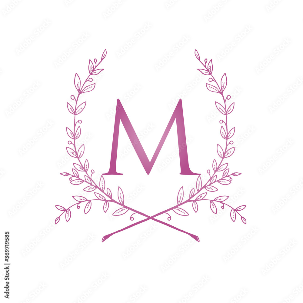 Pink Letter M Garden