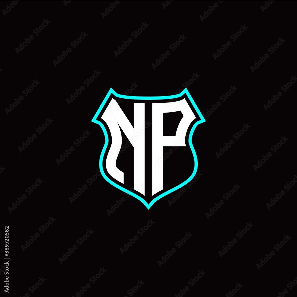 N P initials monogram logo shield designs modern N P initials monogram logo shield designs modern