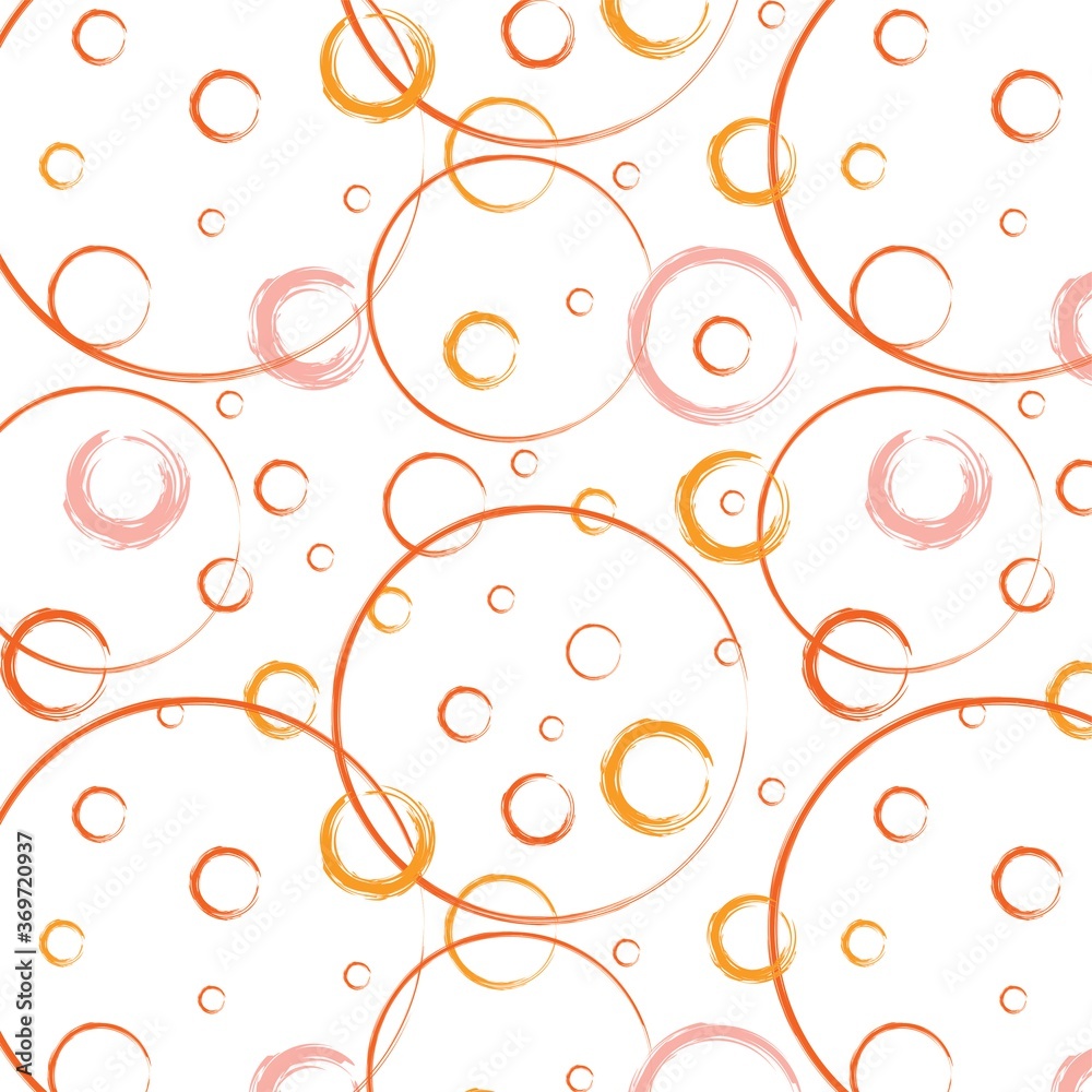 Cute seamless pattern on a white background. Multi-colored circles, blots. Cute seamless pattern on a white background. Multi-colored circles, blots.
