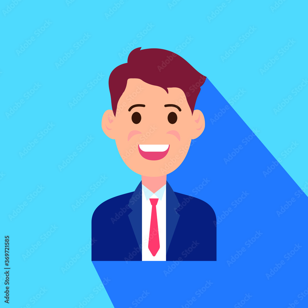 Businessman in a suited male man Creative Colorful Character Design Vector Icon Flat Businessman in a suited male man Creative Colorful Character Design Vector Icon Flat