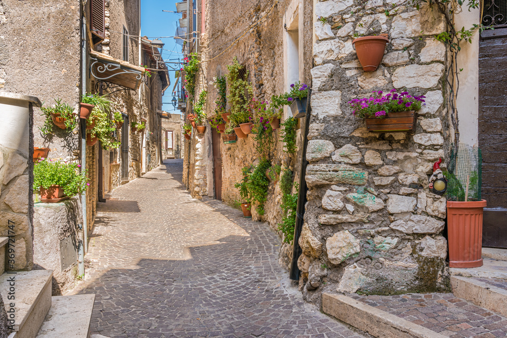 Scenic sight in Montecelio, beautiful little town in the province of Rome, Lazio, Italy.