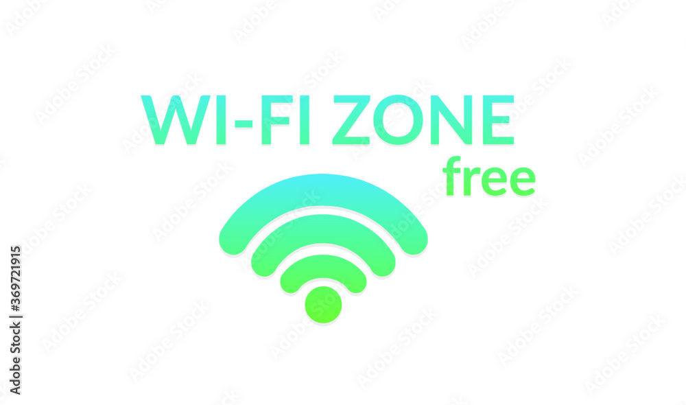Free Wi-fi zone vector sign, icon, isolated Free Wi-fi zone vector sign, icon, isolated