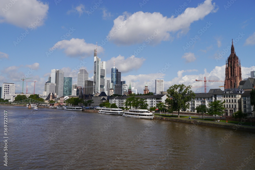 Silhouette Wolkenkratzer Hochhäuser Frankfurt am Main