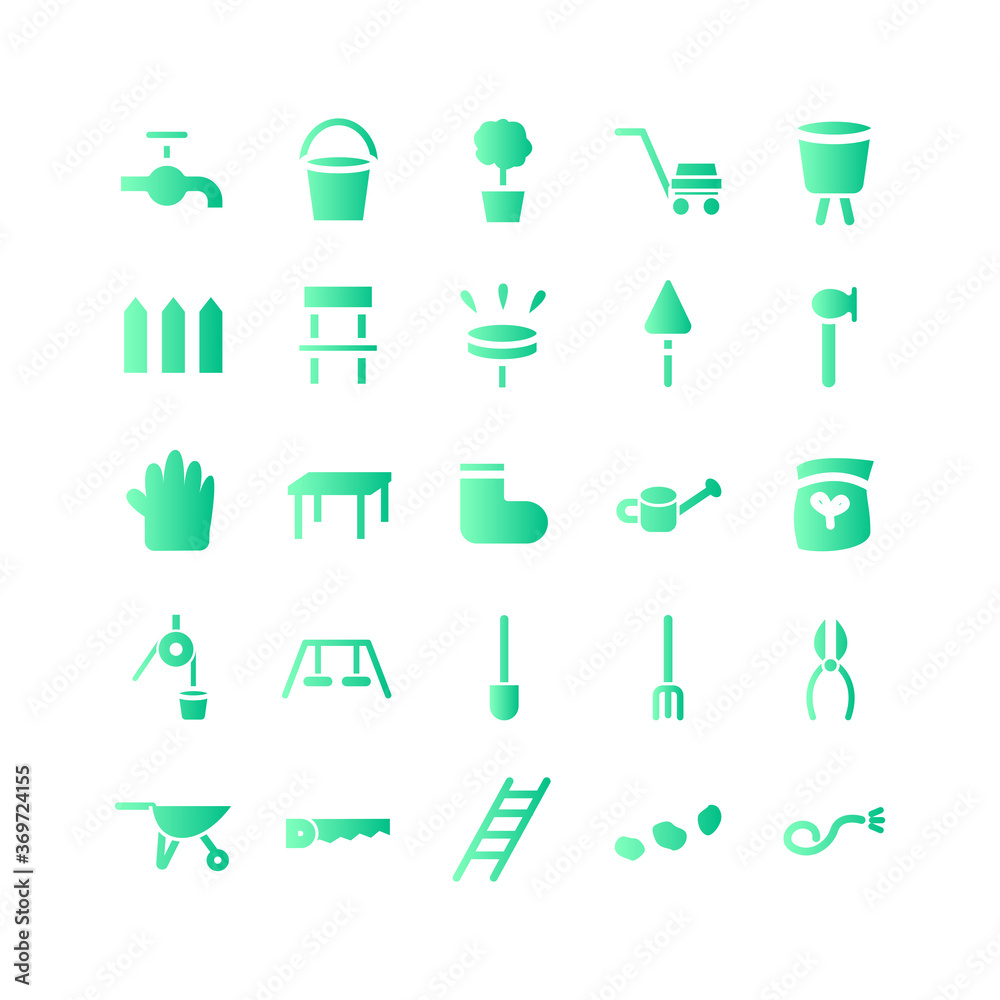 Garden icon set vector gradient for website, mobile app, presentation, social media. Suitable for user interface and user experience. Garden icon set vector gradient for website, mobile app, presentation, social media. Suitable for user interface and user experience.