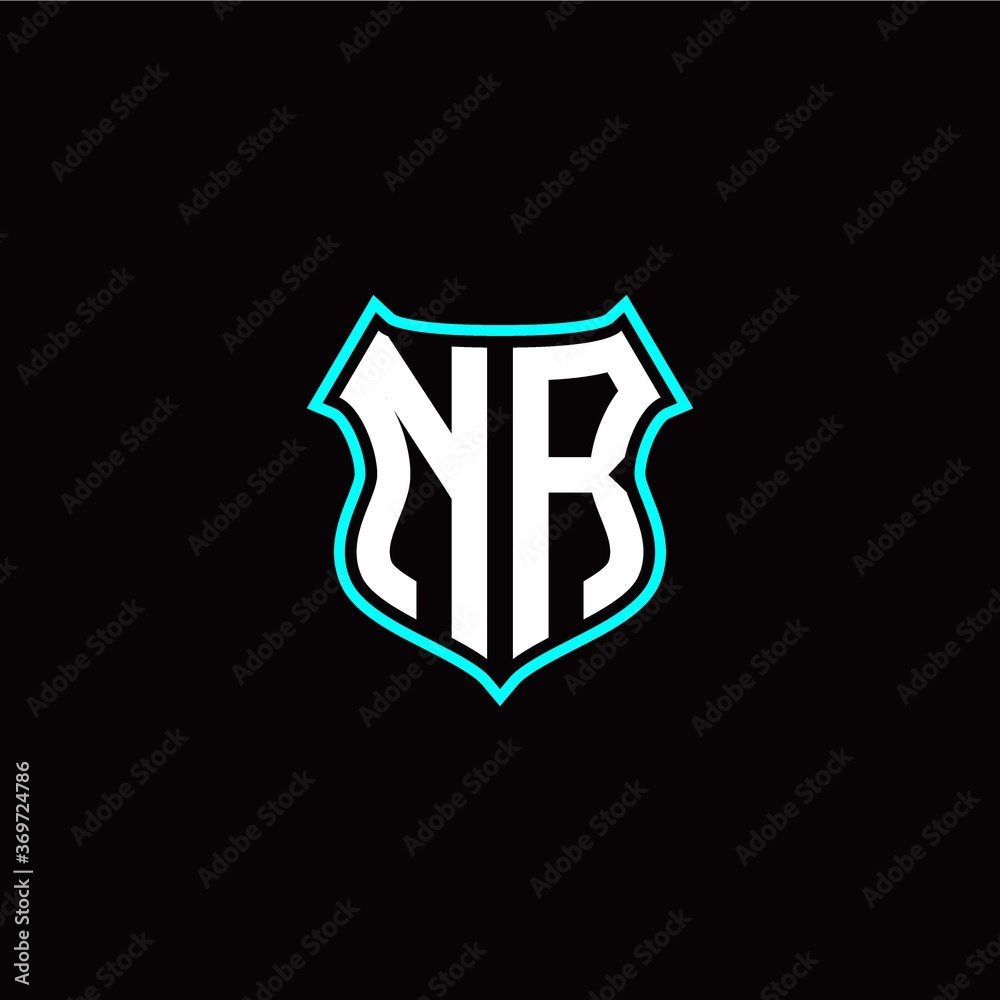 N R initials monogram logo shield designs modern N R initials monogram logo shield designs modern