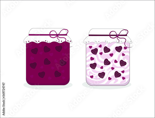 jar of jam, vector illustration, varenie