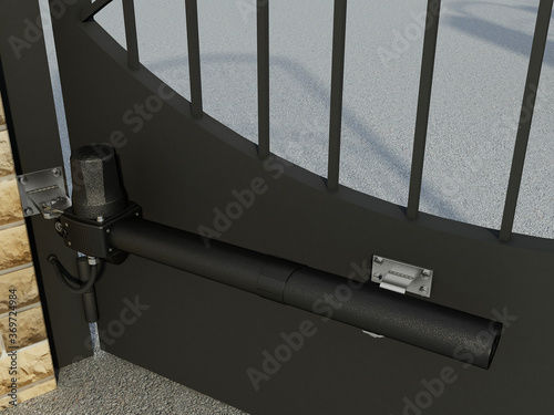 Принти на полотні Gate with an electro closer