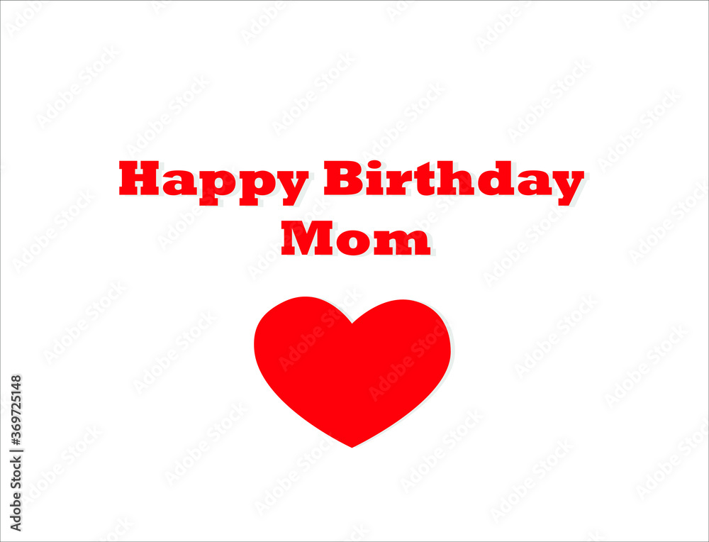 Happy Birthday Mom, vector greetings