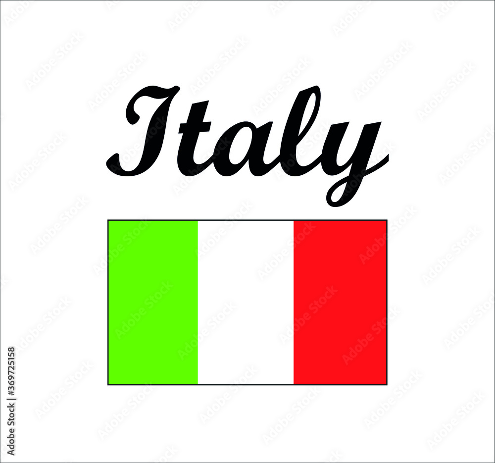 Fototapeta premium flag of italy, vector illustration