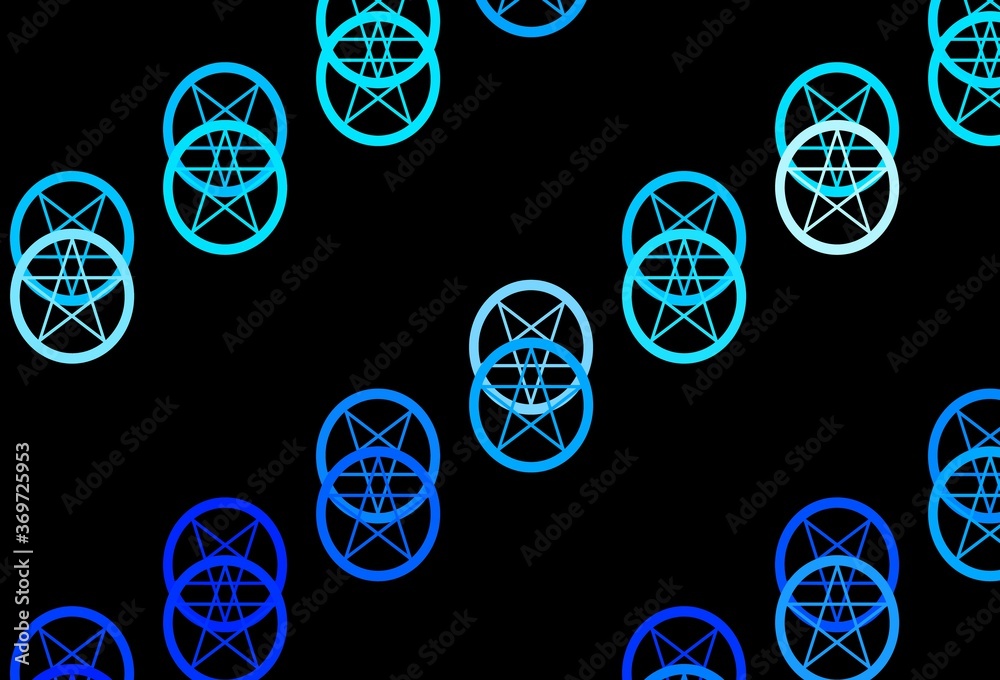 Dark BLUE vector backdrop with mystery symbols. Dark BLUE vector backdrop with mystery symbols.