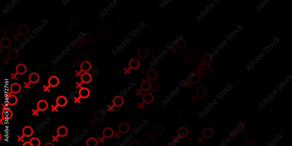 Dark Orange vector pattern with feminism elements. Dark Orange vector pattern with feminism elements.