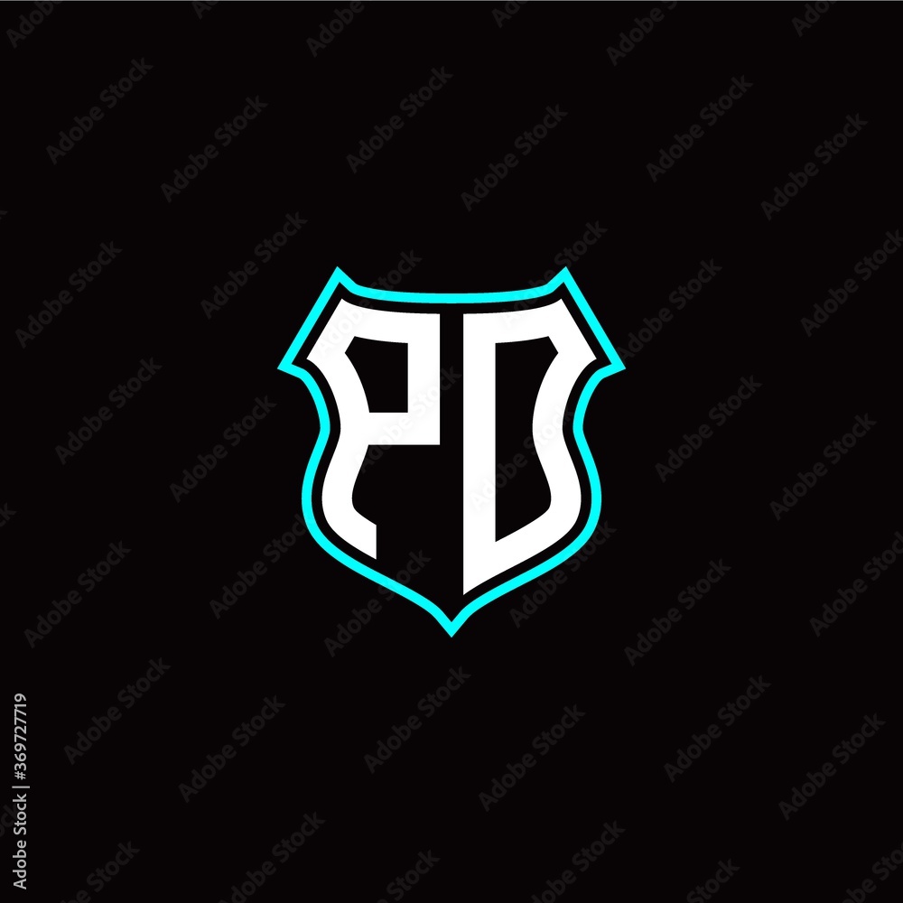 P O initials monogram logo shield designs modern P O initials monogram logo shield designs modern