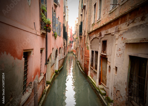 Canals of Venice. Italy. Beautiful sights of Venice.