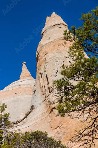 Cone Shaped Hoodoos Above The Tent Rocks Trail,Kasha-Katuwe Tent Rocks National Monument, New Mexico,USA