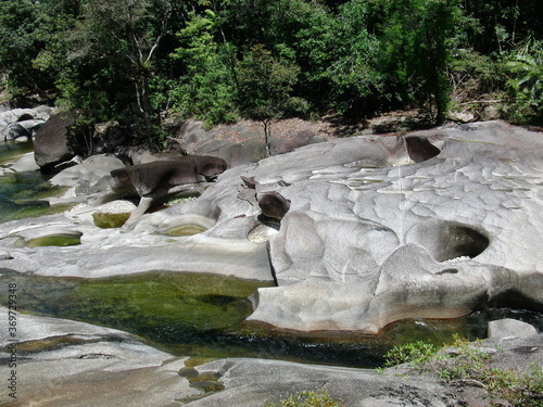 Babinda Boulders in rainforests of Cairns, Queensland, Australia photo